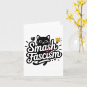 Carte Le Fascisme Smash Résiste Au Fascisme Pour Les Fem (Fleur jaune)