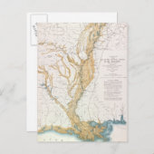 CARTE : LE FLEUVE MISSISSIPPI, 1861 (Devant / Derrière)