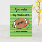 Carte Le football de la Saint Valentin (Fleur jaune)