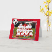 Carte Le football de photo d'équipe carde la commande (Fleur jaune)