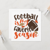 Carte Le football est ma saison préférée (Devant/Arrière en situation)