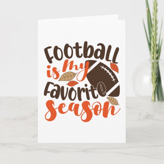 Carte Le football est ma saison préférée (Devant)
