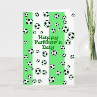 Carte Le football heureux de fête des pères