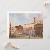 Carte Le Forum romain antique (par Ippolito Caffi) (Devant/Arrière en situation)