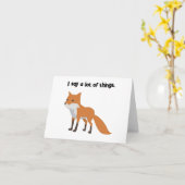 Carte Le Fox Dit... Drôle Conception Cartoon Mème Intern (Fleur jaune)