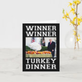 Carte Le gagnant de Trump Dîner turc Thanksgiving Hum (Fleur jaune)