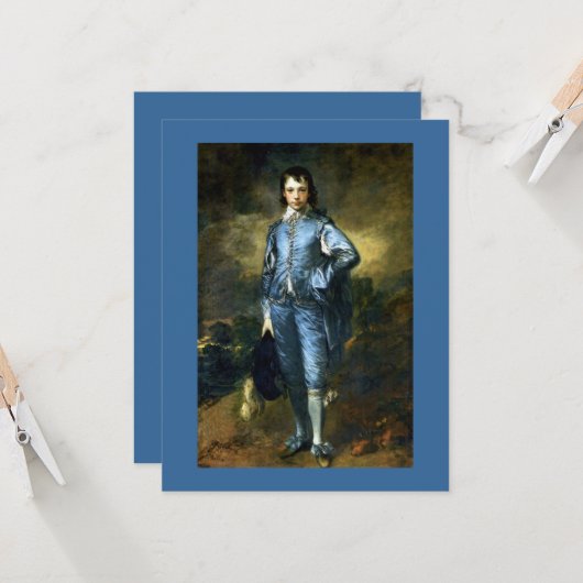 Carte Le garçon bleu par Thomas Gainsborough (Devant/Arrière en situation)