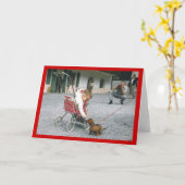 CARTE LE GARÇON RENCONTRE LE CHIEN (Fleur jaune)
