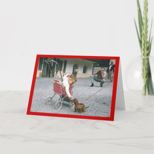 CARTE LE GARÇON RENCONTRE LE CHIEN (Devant)