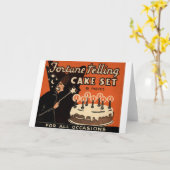 Carte Le gâteau à raconter la fortune (Fleur jaune)