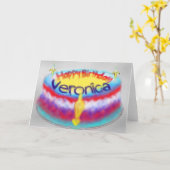 Carte Le gâteau d'anniversaire de Veronica (Fleur jaune)