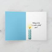 Carte Le gâteau d'anniversaire devient un Humour plus âg (Intérieur)