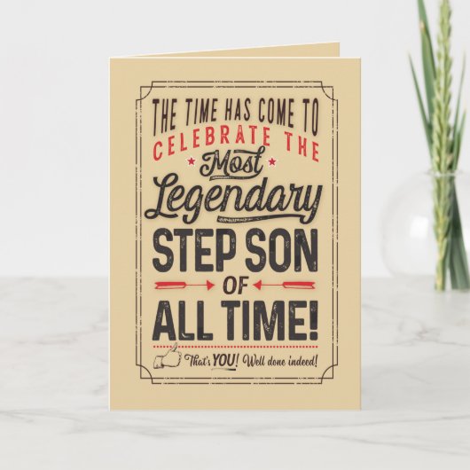 Carte Le gendre le plus légendaire de toute la Time Card (Devant)