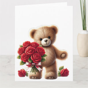 Carte Le geste romantique de Teddy Bear