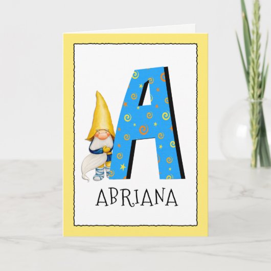 Carte Le gnome badine la lettre une salutation (Devant)