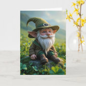 Carte Le Gnome Irlandais Dans Le Domaine Du Clover (Fleur jaune)