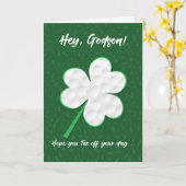 Carte Le golf de filleul folâtre le shamrock du jour de (Fleur jaune)