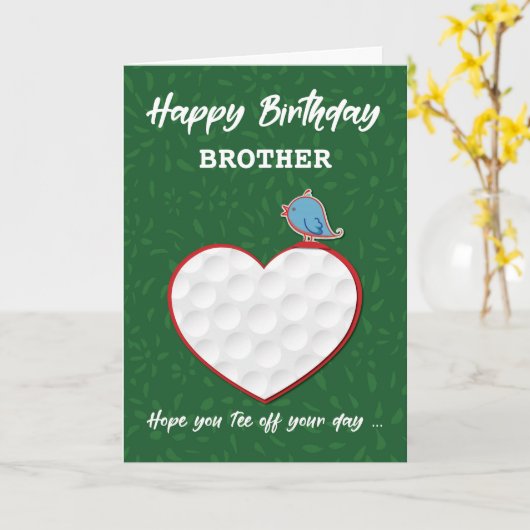 Carte Le golf fait sur commande de relation folâtre (Fleur jaune)