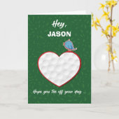 Carte Le golf nommé fait sur commande folâtre le (Fleur jaune)