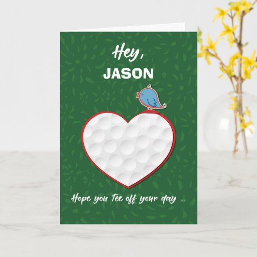 Carte Le golf nommé fait sur commande folâtre le (Fleur jaune)