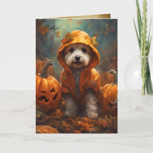 Carte Le Grand Chiot Citrouille, Joli Salutation Hallowe (Devant)