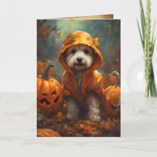 Carte Le Grand Chiot Citrouille, Joli Salutation Hallowe