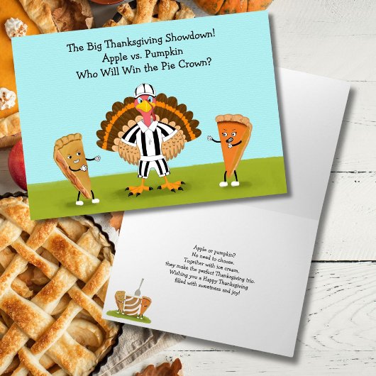 Carte Le grand Citrouille d'action de grâces et Apple