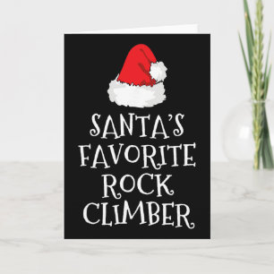 Carte Le grimpeur de rochers préféré du Père Noël Noël d