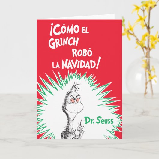 Carte Le Grinch a volé Noël (Fleur jaune)