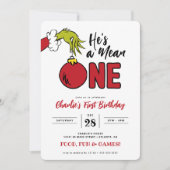 Carte Le Grinch He est un Mean 1er anniversaire (Devant)