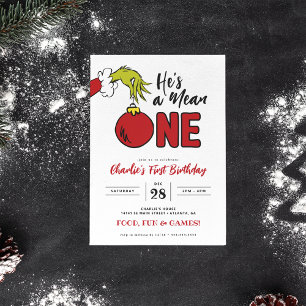 Carte Le Grinch He est un Mean 1er anniversaire