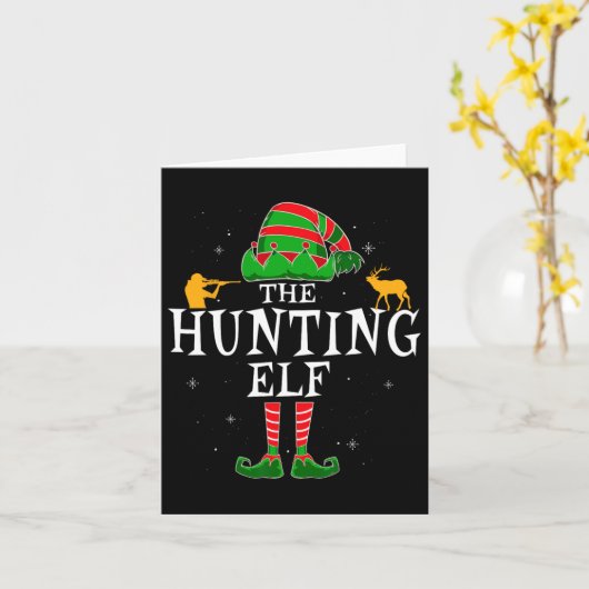 Carte Le Groupe Elf Chasse Correspondant Famille Noël Hu (Fleur jaune)