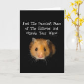 Carte Le hamster (Fleur jaune)