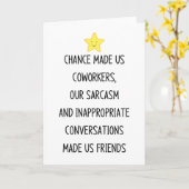 Carte Le hasard a fait de nous des collègues (Fleur jaune)