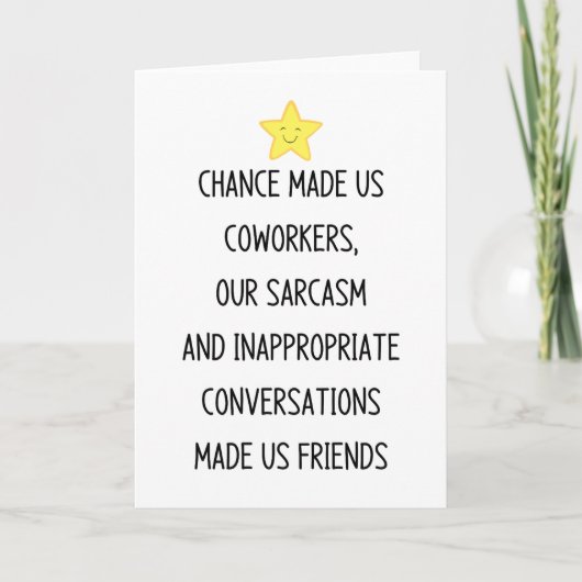 Carte Le hasard nous a fait collègues (Devant)