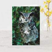 Carte Le hibou d'Athéna (carte) (Fleur jaune)