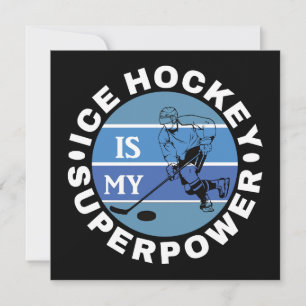 Carte Le hockey sur glace est ma superpuissance