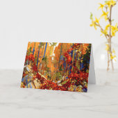 Carte Le jardin d'automne, peinture paysagère colorée (Fleur jaune)