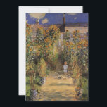 Carte Le jardin de l'artiste à Vetheuil par Claude Monet<br><div class="desc">Le Jardin de l'artiste à Vetheuil (1880) de Claude Monet est un impressionisme vintage de la peinture de la nature aux beaux-arts floraux. Une jeune fille est flanquée de hauts tournesols jaunes fleuris pendant la saison estivale. Un enfant se tient dans un sentier du jardin de Monet à Vetheuil (banlieue...</div>