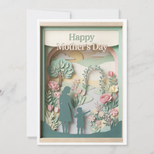 Carte Le Jardin de Papier Art Fête des Mères