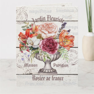 Carte Le Jardinier Bouture plantes Bois rustique françai