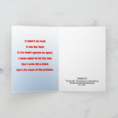 Carte Le jeu de la faute (Intérieur)