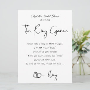 Carte Le Jeu de l'Anneau Jeu de Baby Shower