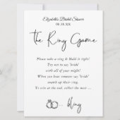 Carte Le Jeu Des Anneaux | Jeu de Fête des mariées (Devant)