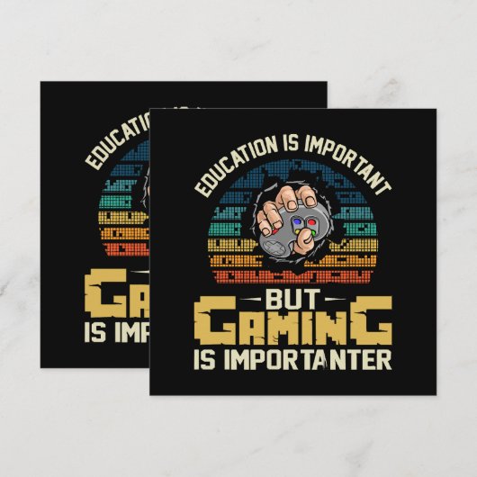 Carte le jeu est plus important (Devant / Derrière)