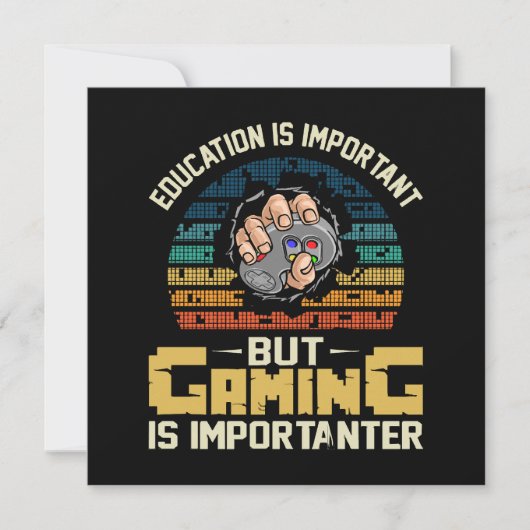 Carte le jeu est plus important (Devant)