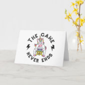 Carte Le jeu ne se termine jamais pour les licornes (Fleur jaune)