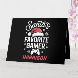 Carte Le jeu préféré de Santa personnalisé Noël de jeu