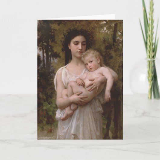 Carte Le Jeune Frere (le petit frère) Bouguereau (Devant)