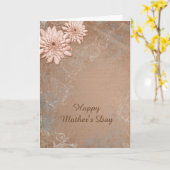 Carte Le joli jour de mère floral bronzage d'Ecru (Fleur jaune)